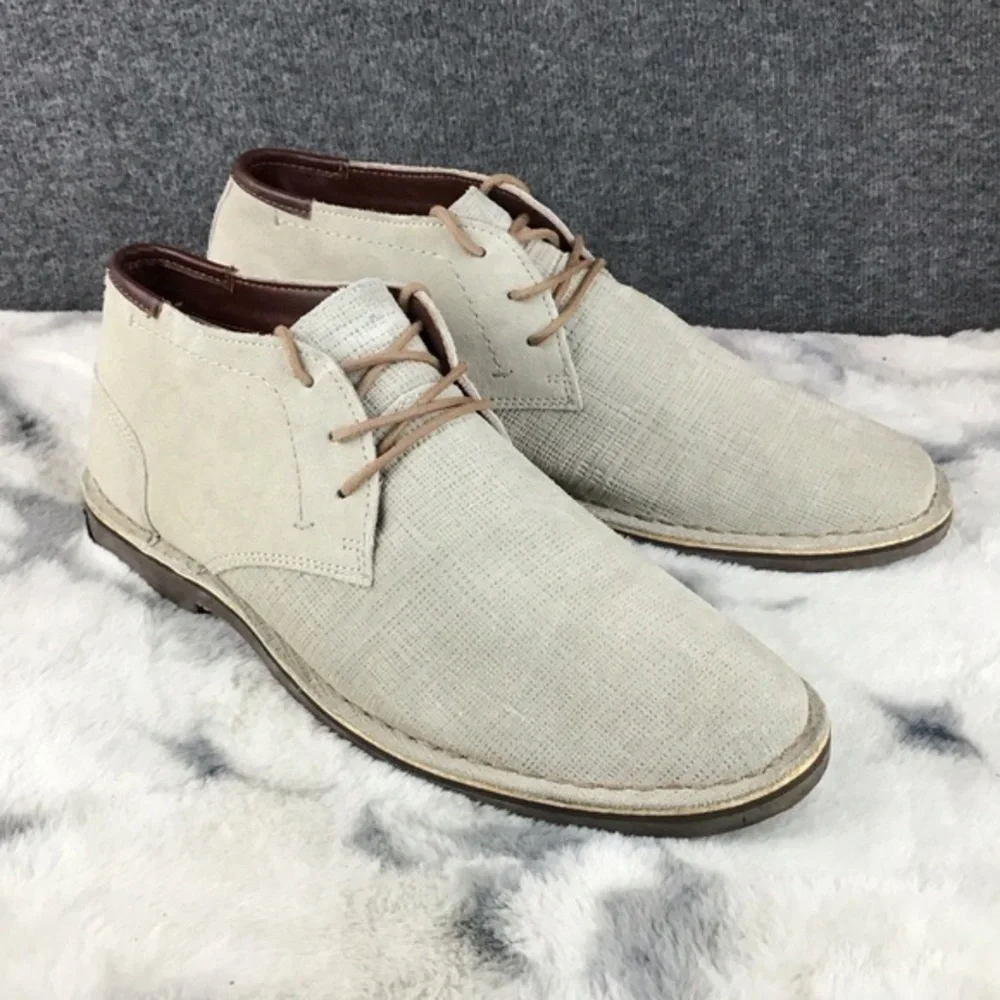 Kenneth Cole‎ Men's Beige Leather Lace-up  Shoes Size 11.5